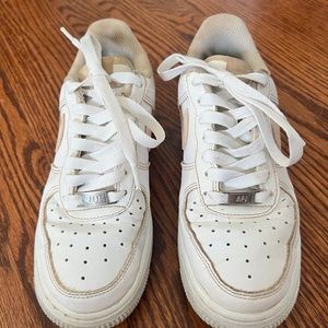 Nike Air Force 1 White Pink Girls Size 5